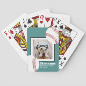 Baseball-Foto Name hinzufügen - Farbe bearbeiten Spielkarten (Rückseite)