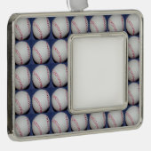 Baseball-Foto Rahmen-Ornament Silber (Rechts)