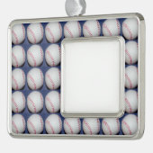 Baseball-Foto Rahmen-Ornament Silber (Links)