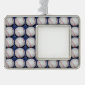 Baseball-Foto Rahmen-Ornament Silber (Vorderseite)