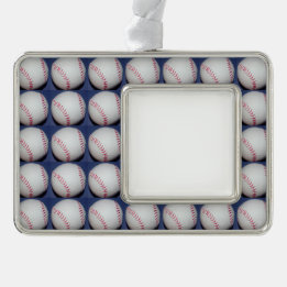 Baseball-Foto Rahmen-Ornament Silber