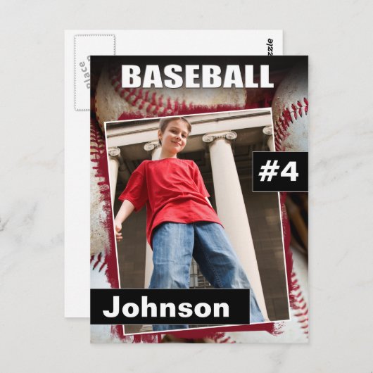 Baseball Foto Sports Trading Card Postkarte (Vorne/Hinten)