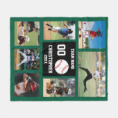 Baseball-FotoCollage Fleecedecke (Vorderseite (Horizontal))