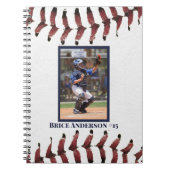 Baseball-Fotos reinigen weiß VERTICAL Notizblock (Vorderseite)