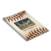 Baseball-Fotos Rustikales Memory-Scrapbook Notizblock (Rechte Seite)