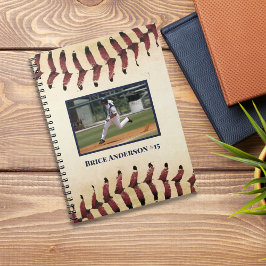 Baseball-Fotos Rustikales Memory-Scrapbook Notizblock