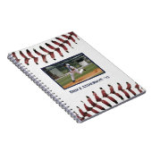 Baseball-Fotos sauber Weißes HORIZONTAL Notizblock (Rechte Seite)