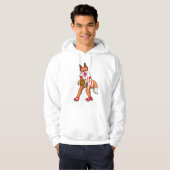 Baseball-Fox mit Baseball-Handschuh Hoodie (Vorne ganz)