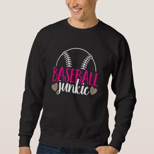 Baseball Frauen Leopardenmuster Baseball Mädchen Sweatshirt (Vorderseite)