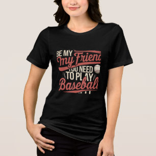 Baseball-Freundschaftsregeln Tri-Blend Shirt