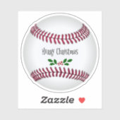 Baseball Frohe Weihnachten beliebtes Design Aufkleber (Blatt)