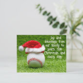 Baseball Frohe Weihnachten mit Ball und Weihnachts (Stehend Vorderseite)