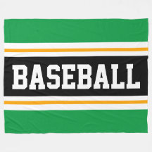 BASEBALL Fun Green Yellow Black Athletic Streifen
