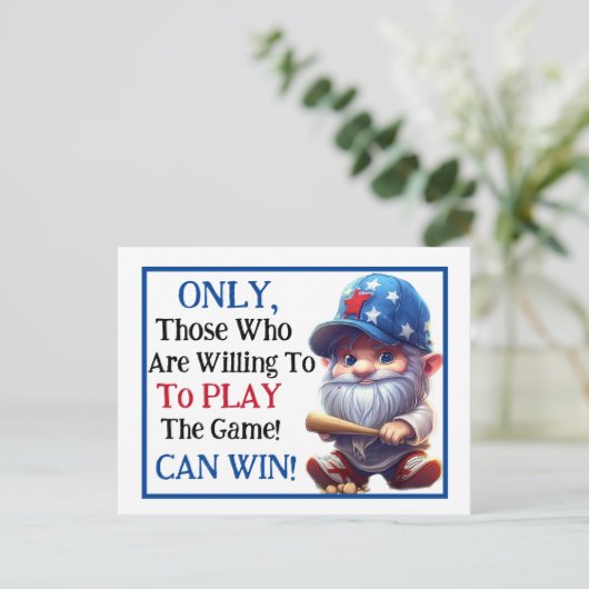 Baseball Fun Postkarte (Stehend Vorderseite)