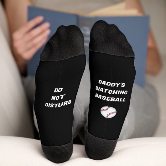 Baseball & Fun Text Socken (Unterseite)