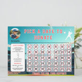 Baseball Fundraiser Calendar Template Einladung (Stehend Vorderseite)