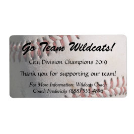 Baseball Fundraiser Flaschenetiketten