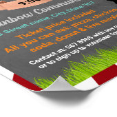 Baseball Fundraiser-Vorlage Poster (Ecke)