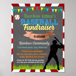 Baseball Fundraiser-Vorlage Poster