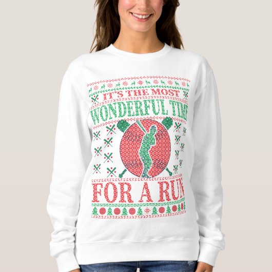 BASEBALL FUNNY CHRISTMAS QUOTEN UGLY SWEATER SWEATSHIRT (Vorderseite)