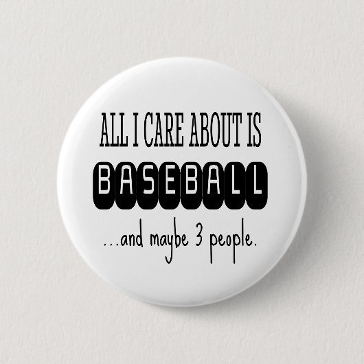 Baseball Funny Sarcastic Trendy Button (Vorderseite)
