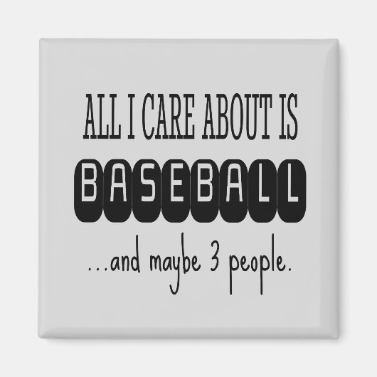 Baseball Funny Sarcastic Trendy Magnet (Vorne)