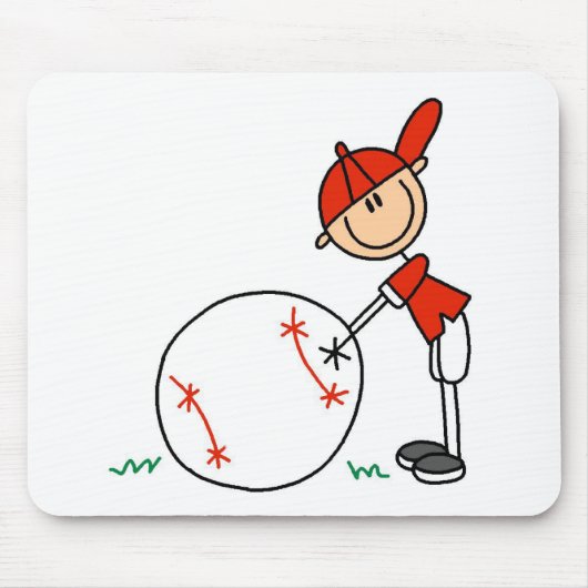 Baseball für Jungen anpassen Mousepad (Vorne)