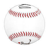 Baseball für Liebhaber am Valentinstag mit Liebe (Rückseite)