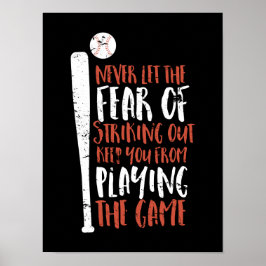 Baseball für motivierend Inspirationssportangebote Poster