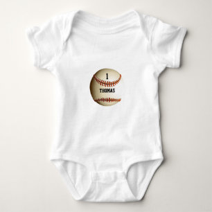 Baseball für personalisierte Bezeichnung Baby Strampler