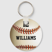Baseball für personalisierte Bezeichnung Schlüsselanhänger (Vorderseite)