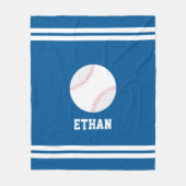 Baseball für Personalisierte Kinder Fleecedecke (Vorderseite)
