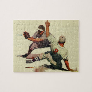 Baseball für Vintage Sportarten, Spieler, der in Z Puzzle