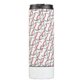 Baseball Game Balls Sportfeld Name Thermosbecher (Rückseite)