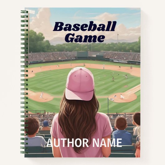 Baseball Game Book Cover Inspiration Notebook Notizblock (Vorderseite)