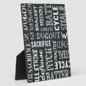 Baseball Game Chalkboard Worte Fotoplatte (Seite)