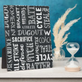Baseball Game Chalkboard Worte Fotoplatte (Seite)