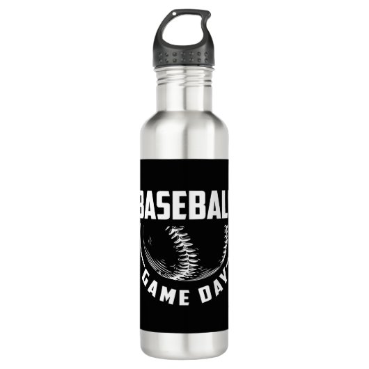 Baseball Game Day Edelstahlflasche (Vorderseite)