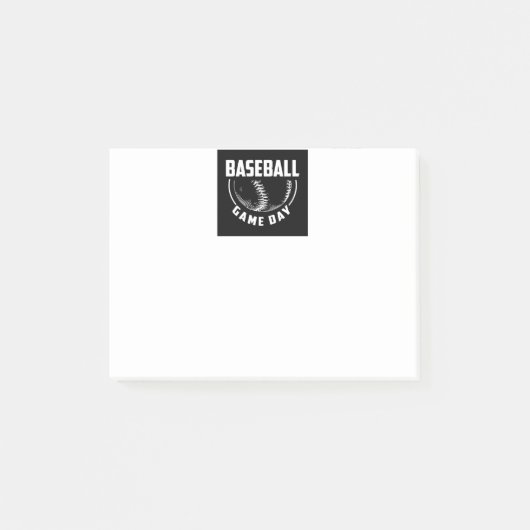 Baseball Game Day Post-it Notes Klebezettel (Vorderseite)
