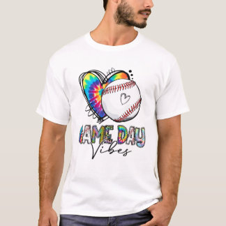 Baseball Game Day Vibes Baseball Mama Game Day Kra T-Shirt