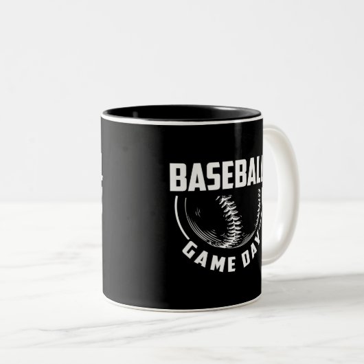 Baseball Game Day Zweifarbige Tasse (VorderseiteRechts)