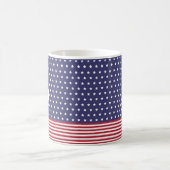 Baseball Game Red, White & Blue Monogram Kaffeetasse (Mittel)