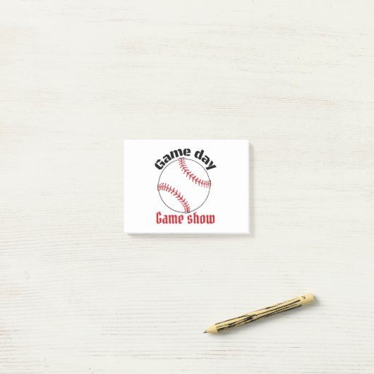 Baseball Game-Turniershow Post-it Klebezettel (Auf Schreibtisch)