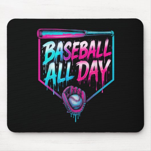 Baseball-Ganztagseis-Zuhause Mousepad (Vorne)