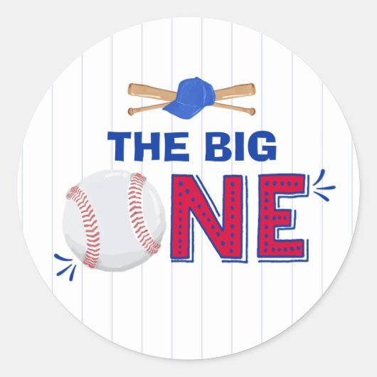 Baseball Gastgeschenk Tag Baseball Sticker Siegel (Vorderseite)
