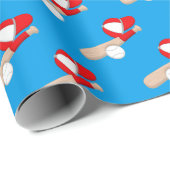 Baseball Gear Geschenkpapier (Rolleneckpunkt)