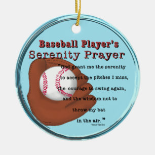 Baseball-Gebet der Gelassenheit Keramik Ornament