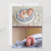 Baseball-Geburtsankündigung (Rückseite)