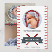 Baseball-Geburtsankündigung (Vorne/Hinten)