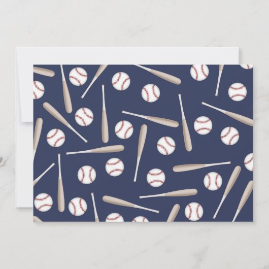 Baseball Geburtstag Dankeschön Karte (Rückseite)